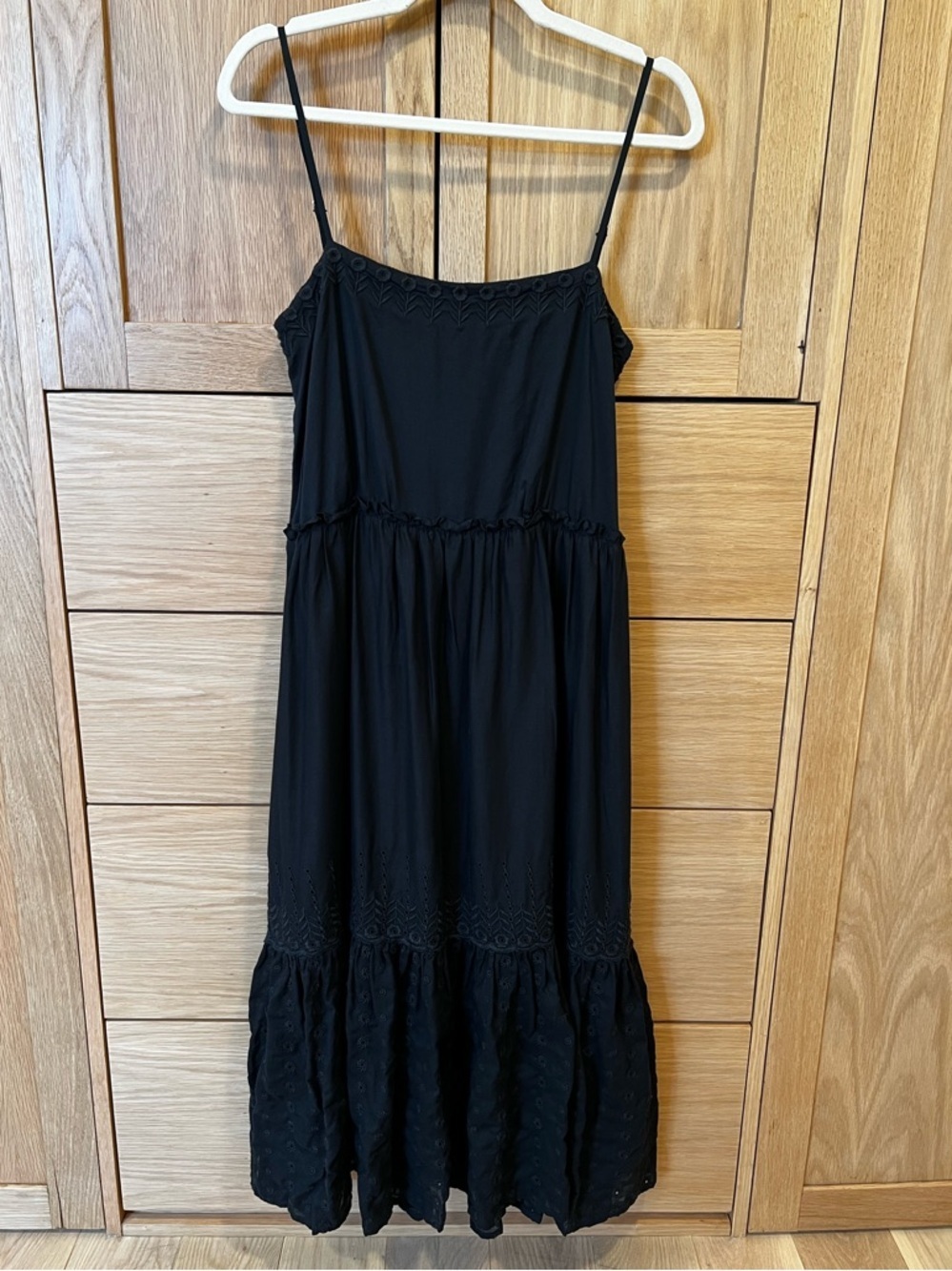 J. Crew Sorrento Dress Cotton Voile Black Size XS Contemporary Coastal Preppy